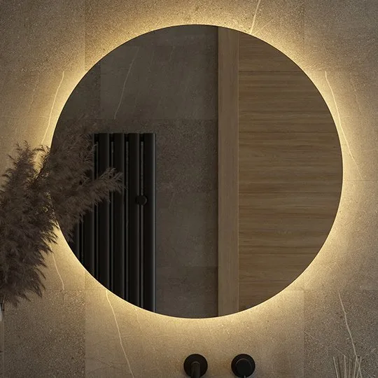 Зеркало круглое Defesto Opti DF 2855 80 с LED-подсветкой, 3000К
