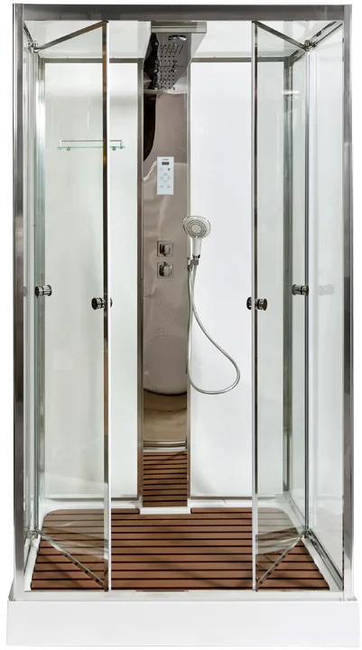 Душевая кабина DTO Z 122ESPOO 120х90, с гидромассажем, профиль хром, стекло прозрачное Sancos — официальный сайт