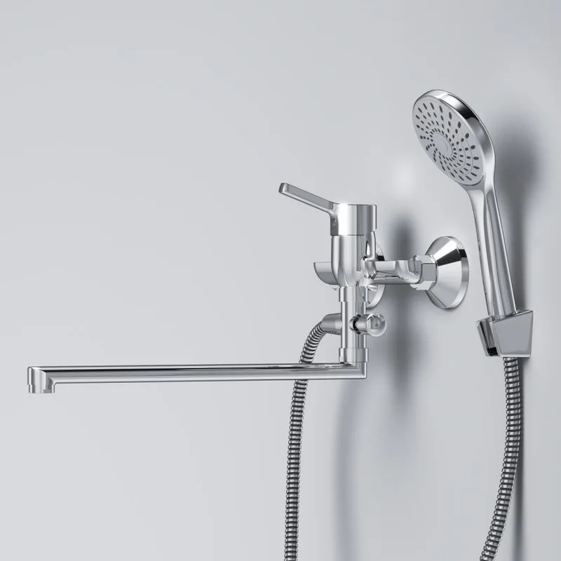 Смеситель с длинным изливом для ванны AM.PM X-Joy S F85B90100, хром Sancos — официальный сайт