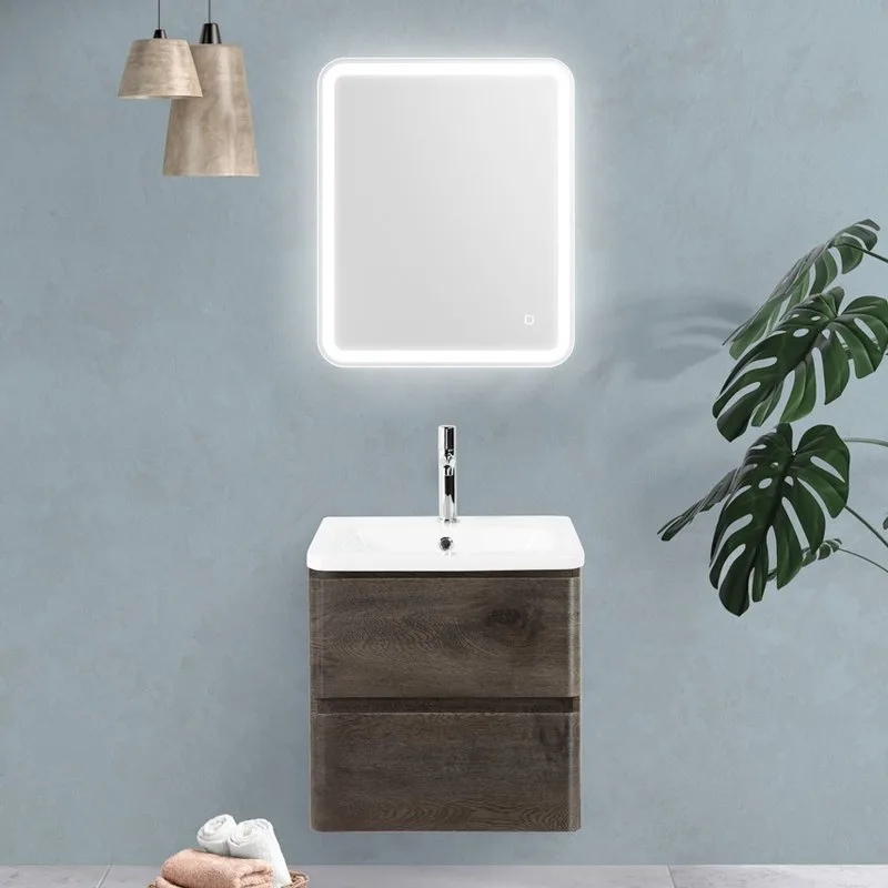 Тумба под раковину без столешницы BelBagno Albano-Cer 60 подвесная, robere nature grigio Sancos — официальный сайт