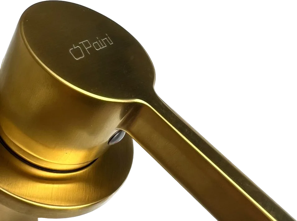 Смеситель для раковины Paini Brera 74PJ208 С ВНУТРЕННЕЙ ЧАСТЬЮ, матовое золото Sancos — официальный сайт