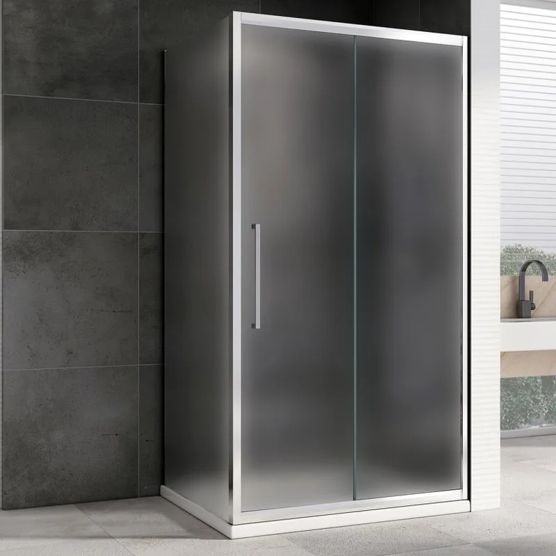 Душевой уголок Abber Schwarzer Diamant AG30100MH-S90M 100х90, профиль хром, стекло матовое Sancos — официальный сайт