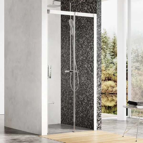 Душевая дверь в нишу Ravak Matrix MSD2-110 R Transparent, профиль белый Sancos — официальный сайт