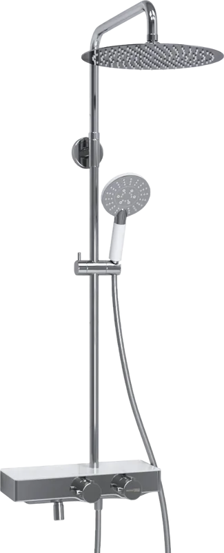 Душевая стойка Wasserkraft Aller A113.116.058.CH Thermo, с термостатом, хром Sancos — официальный сайт