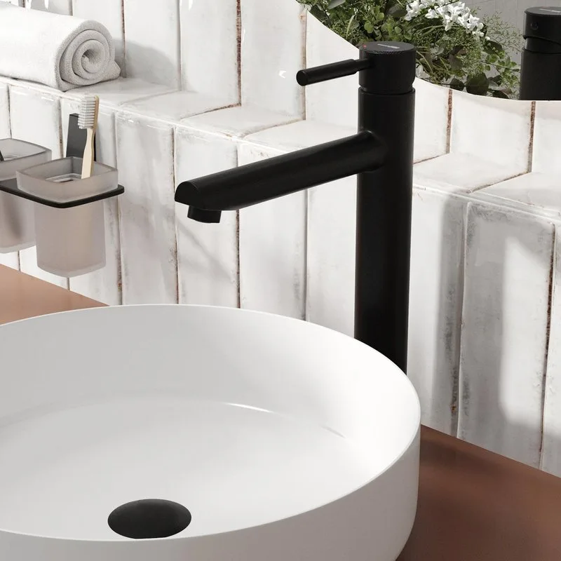 Смеситель для раковины Wasserkraft Gollach 3303H черный soft-touch Sancos — официальный сайт