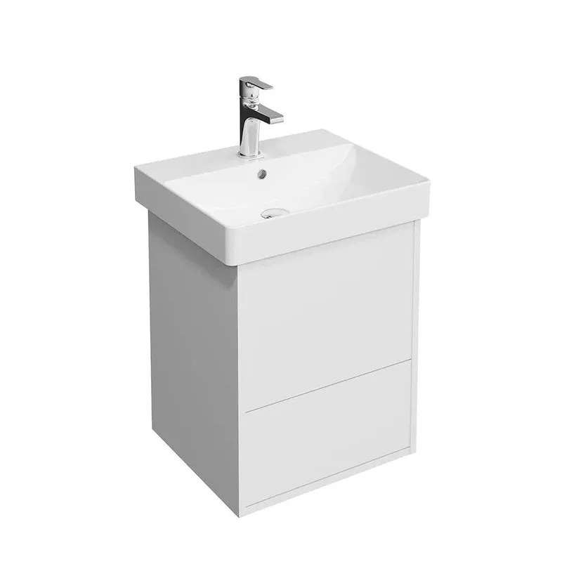 Тумба под раковину без столешницы KERAMA MARAZZI Pro 50 подвесная, 2 ящика, матовая белая Sancos — официальный сайт