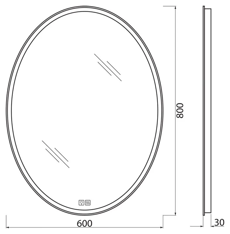 Зеркало BelBagno SPC-VST-600-800-LED-TCH-WARM с подсветкой Sancos — официальный сайт