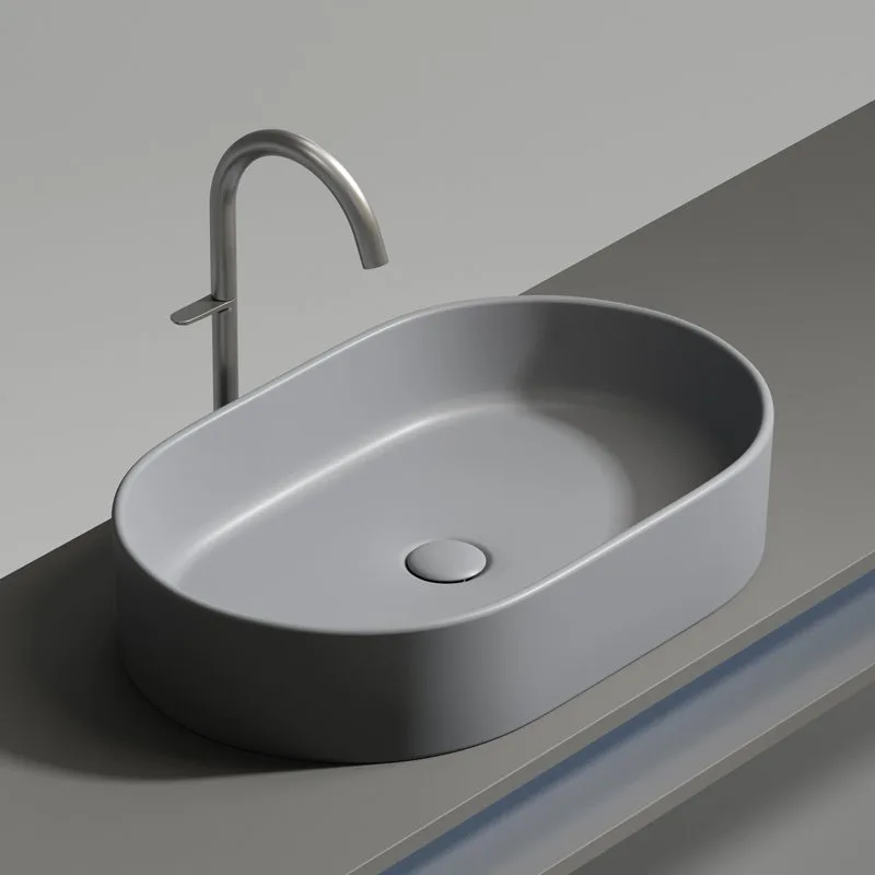 Накладная раковина Ceramicanova Element CN6048MH антрацит матовая Sancos — официальный сайт