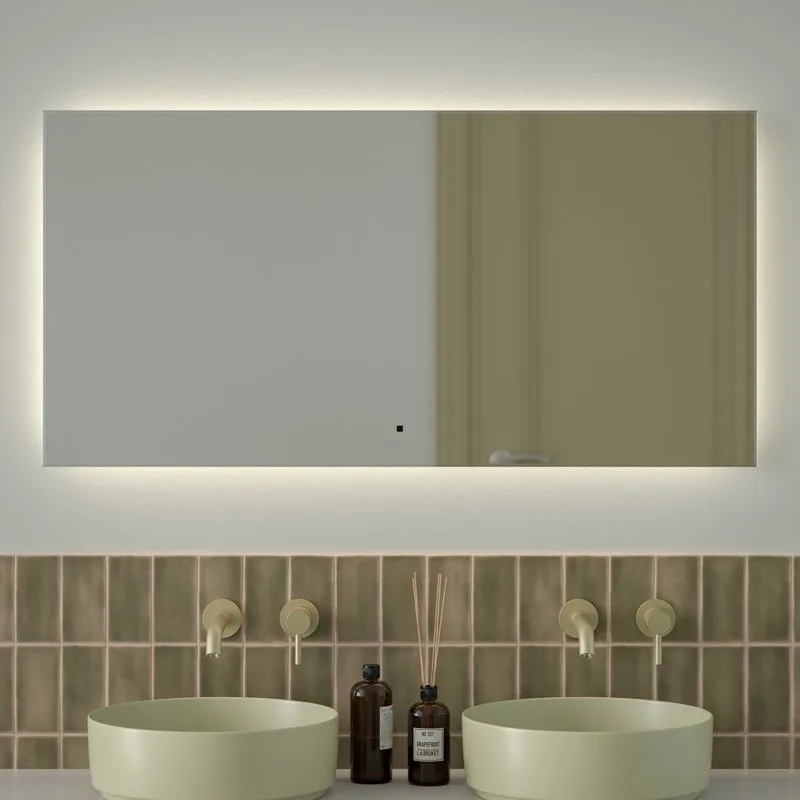 Зеркало Defesto Glow DF 2508RH 120х60 с LED-подсветкой, 4 500 K, инфракрасный выключатель