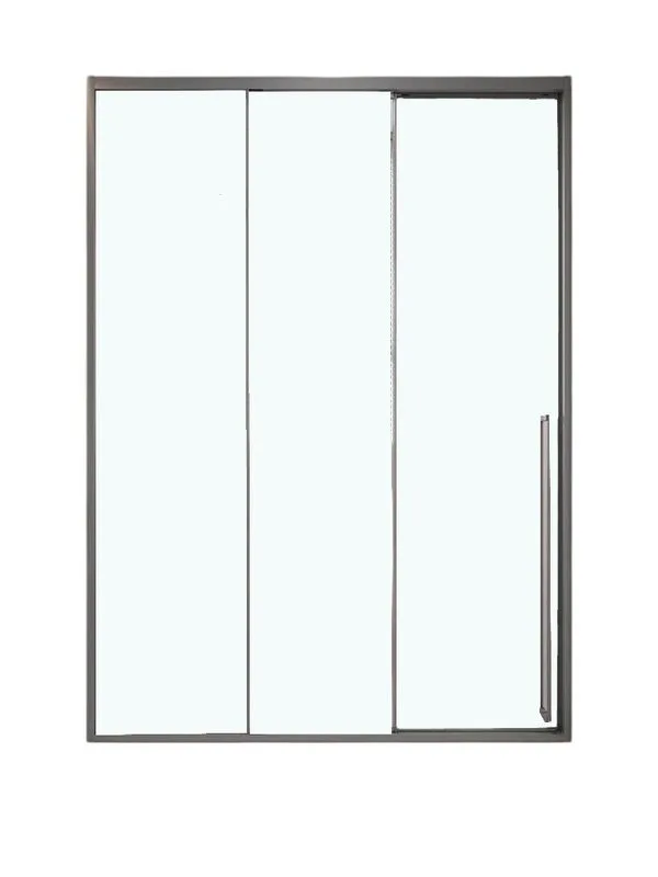 Душевая дверь в нишу Veconi Premium Prato 300 GR-L 130, профиль брашированный графит, стекло прозрач Sancos — официальный сайт