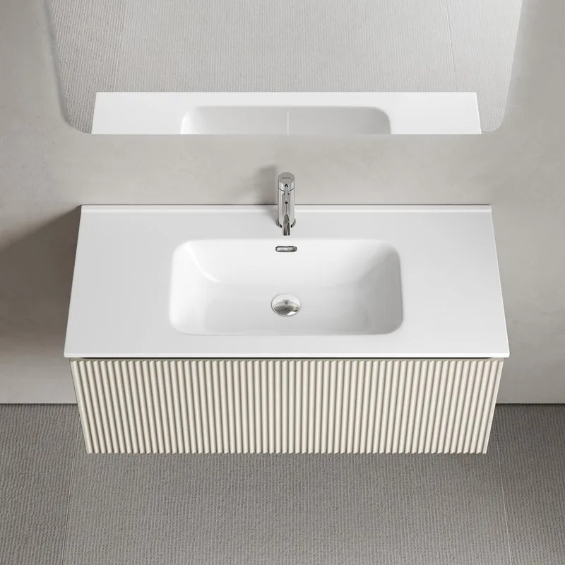 Тумба под раковину Sancos Snob R 1.0 100 подвесная Beige soft (капучино), SNR1.0100CE Sancos — официальный сайт