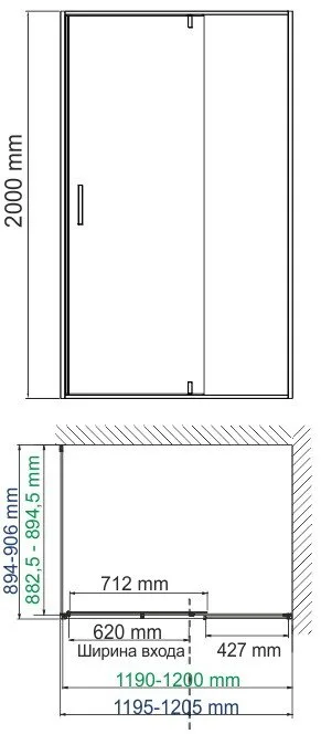 Душевой уголок Wasserkraft Neime 19P 07 120x90 Sancos — официальный сайт