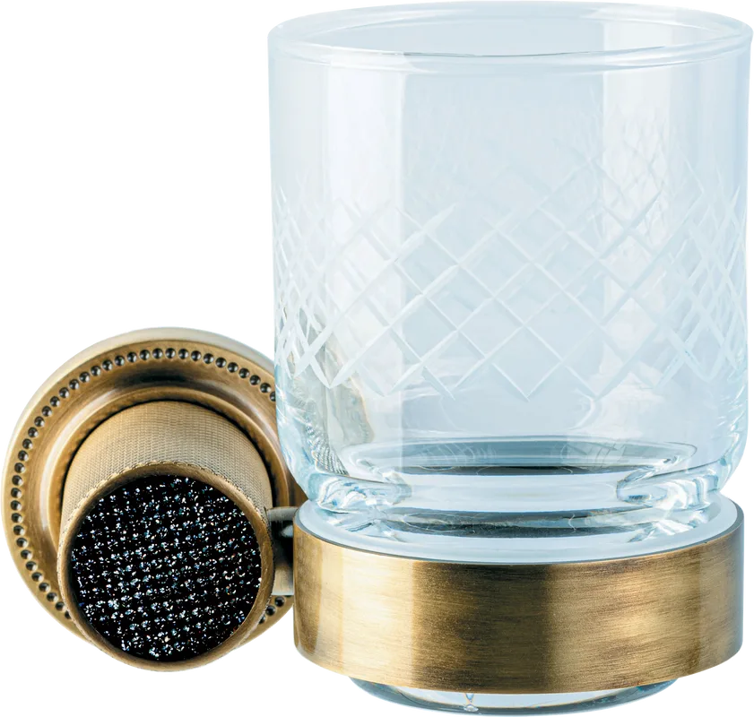 Стакан Boheme Royal Cristal Black Br подвесной, бронза Sancos — официальный сайт