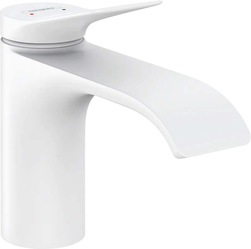 Смеситель для раковины Hansgrohe Vivenis 80 75012700 матовый белый Sancos — официальный сайт
