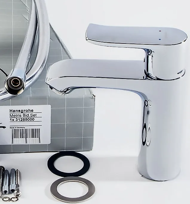 Смеситель для раковины Hansgrohe Metris 31285000 для раковины с гигиеническим душем Sancos — официальный сайт