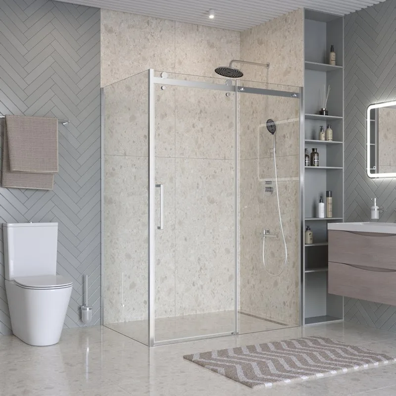 Душевой уголок BelBagno Marino 2 AH-1-150/100-C-Cr 150x100, профиль хром, стекло прозрачное Sancos — официальный сайт