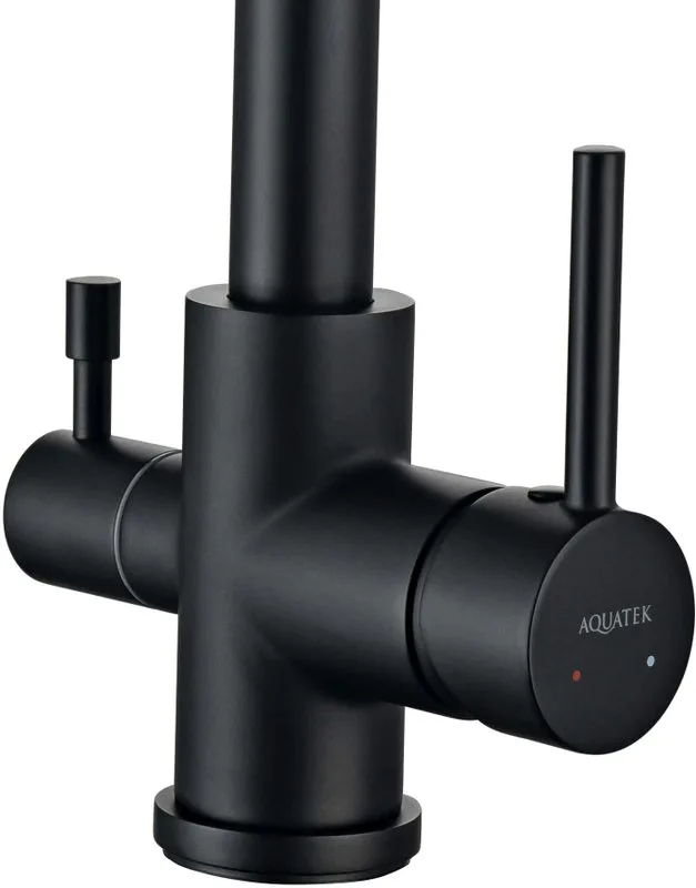Смеситель для кухни AQUATEK AQ1085MB с краном для питьевой воды, матовый черный Sancos — официальный сайт