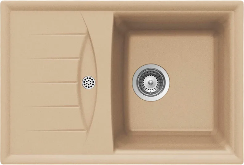 Мойка кухонная Schock Genius 45D Small (D-100S) Cristalite лунный камень Sancos — официальный сайт