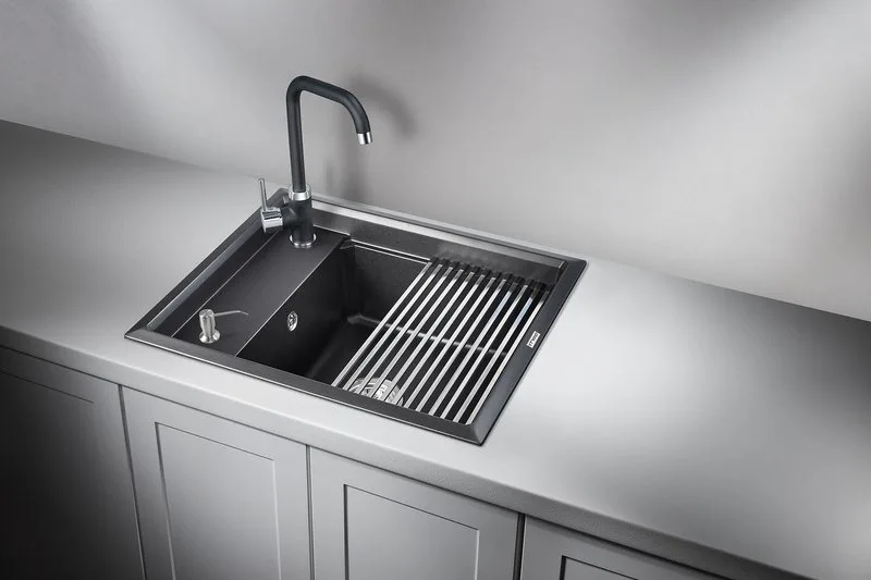 Мойка кухонная Granula Kitchen Space 6004, шварц Sancos — официальный сайт