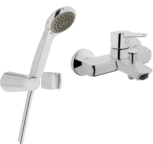 Смеситель для ванны с душем VitrA Stern 458655, глянцевый хром Sancos — официальный сайт