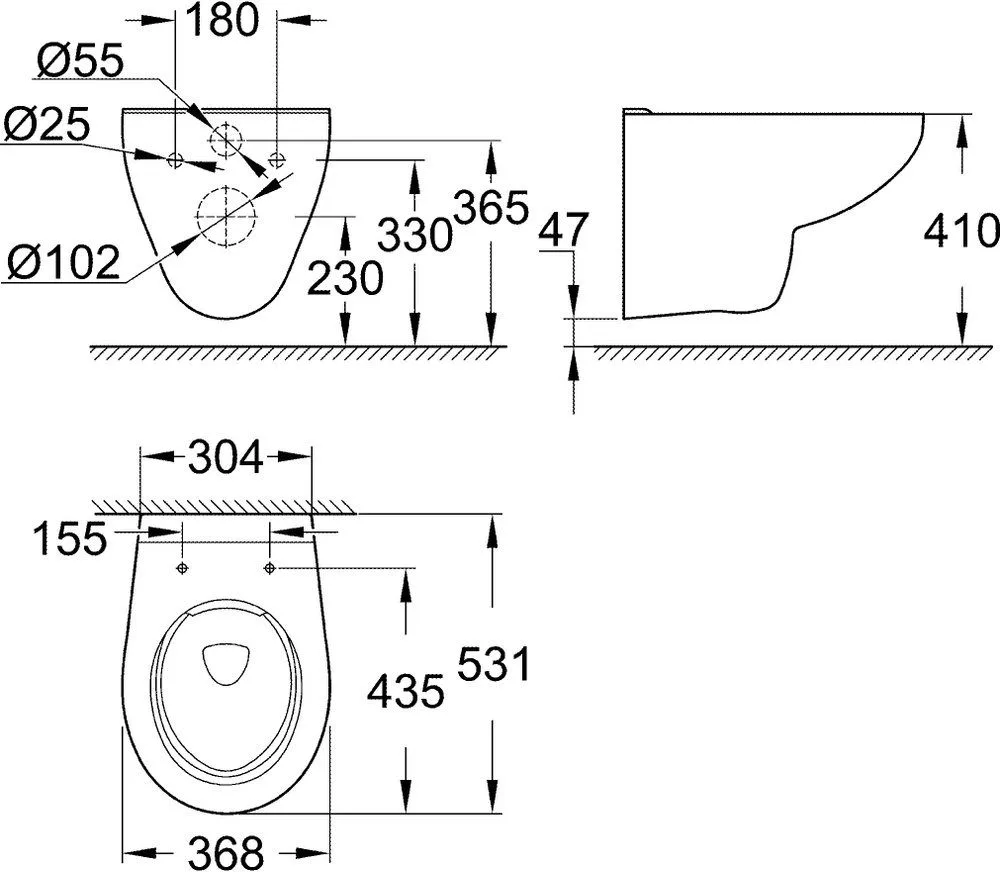 Чаша для унитаза подвесного Grohe Bau Ceramic 39427000 Sancos — официальный сайт