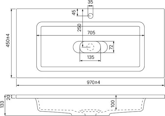 Мебельная раковина IDDIS Wash Basin 450 100 Sancos — официальный сайт