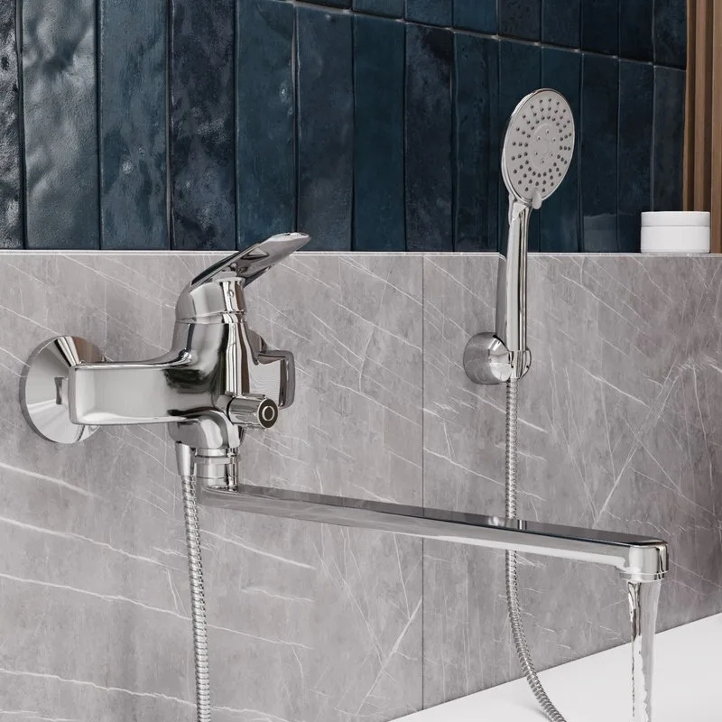 Смеситель с длинным изливом для ванны Wasserkraft Rossel 2802L Sancos — официальный сайт