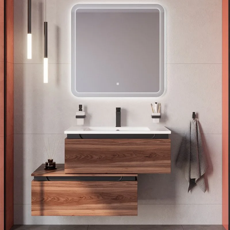 Тумба Cezares Slider 80 1 ящик, дымчатый орех Sancos — официальный сайт