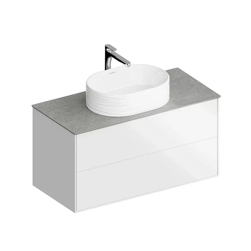 Тумба под раковину без столешницы KERAMA MARAZZI Plaza Modern 100 подвесная, с ящиками, белая Sancos — официальный сайт