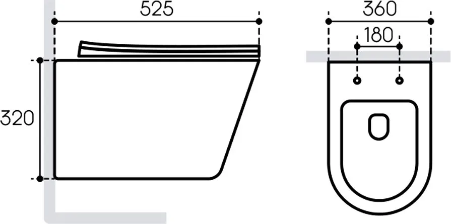 Унитаз подвесной Aqueduto Cone CON0120 Sancos — официальный сайт