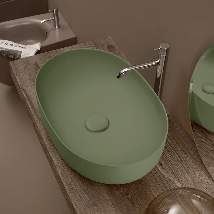 Накладная раковина Kerasan Nolita 534311*0 60x40 см, verde Sancos — официальный сайт