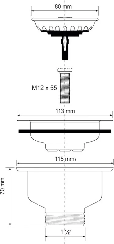 Выпуск для раковины McAlpine MRSKW7ST с решеткой-пробкой Sancos — официальный сайт