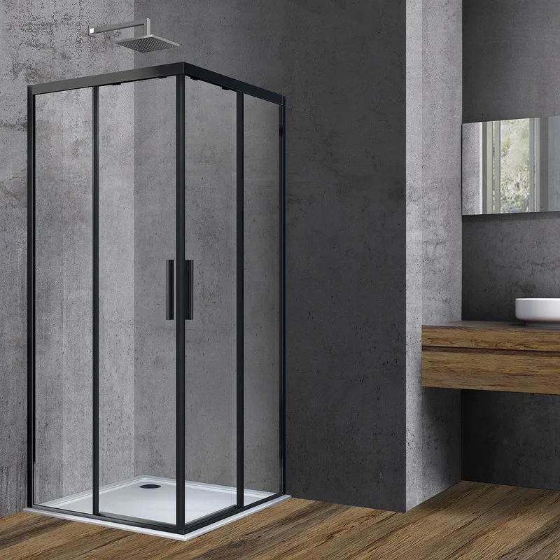 Душевой уголок Vincea Soft VSS-3SO900CLB 90x90, профиль чёрный, стекло прозрачное Sancos — официальный сайт