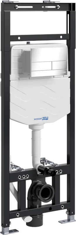 Система инсталляции для унитазов Wasserkraft Alme 15TLT.010.ME.CH04, с кнопкой смыва хром Sancos — официальный сайт