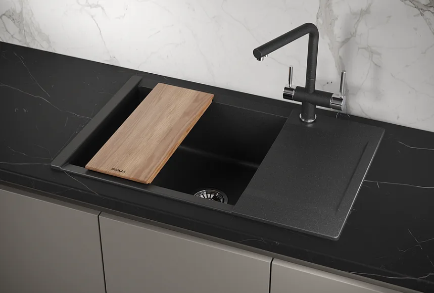 Мойка кухонная Granula Estetica 7807, черный Sancos — официальный сайт