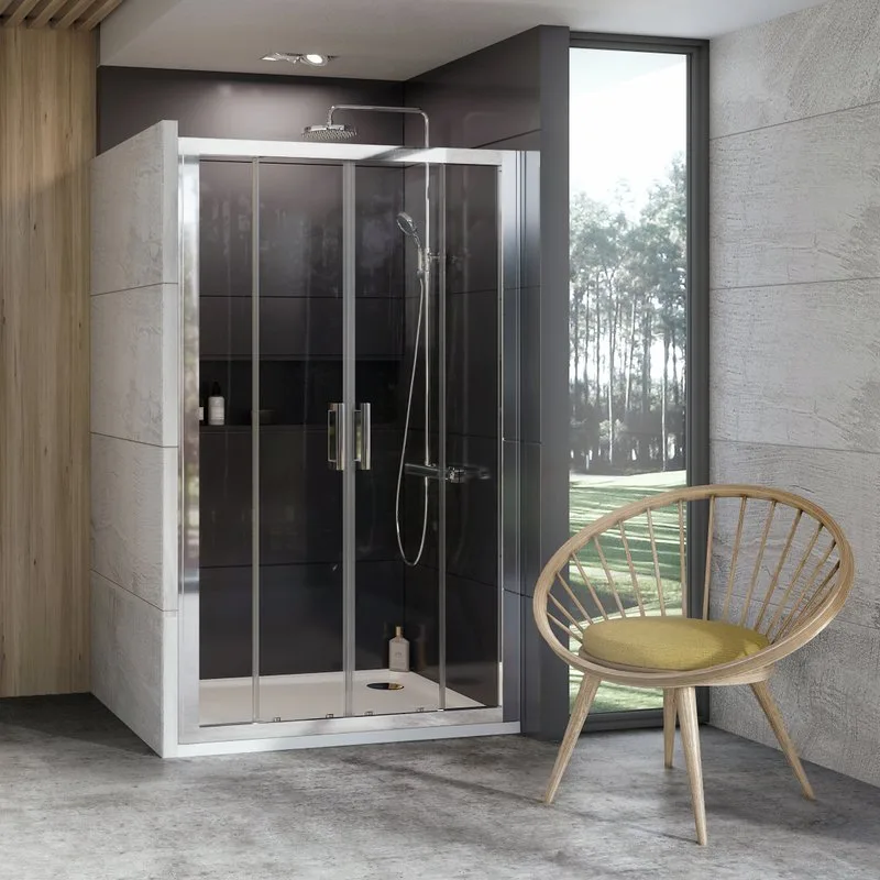 Душевая дверь в нишу Ravak 10° 10DP4-200 Transparent, профиль хром Sancos — официальный сайт