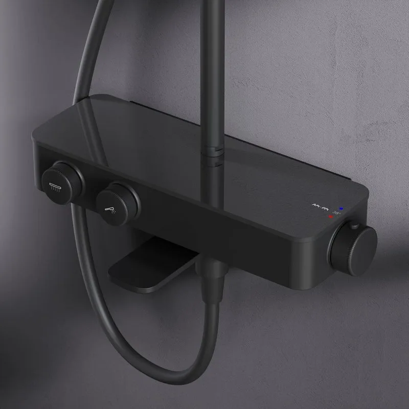 Душевая стойка AM.PM Inspire V2.0 F0750A522, с термостатом, черная Sancos — официальный сайт