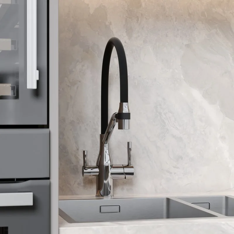 Смеситель для кухни Sancos Orta SC4008CH с гибким изливом, хром Sancos — официальный сайт