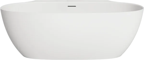Ванна из искусственного камня Salini Alda Wall S-Sense 170x90 см, пристенная, белая, овальная, с дон Sancos — Оригинал