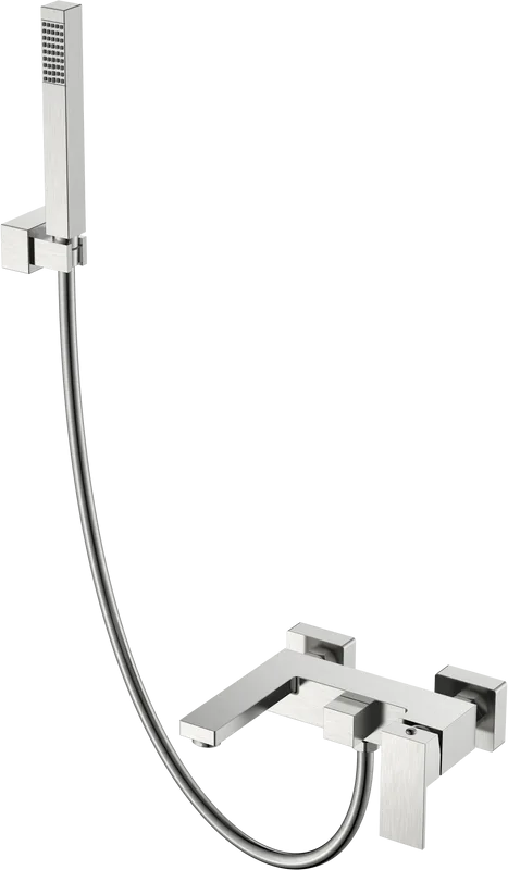 Смеситель для ванны с душем Boheme Qubic 473-NB, brushed nickel Sancos — официальный сайт
