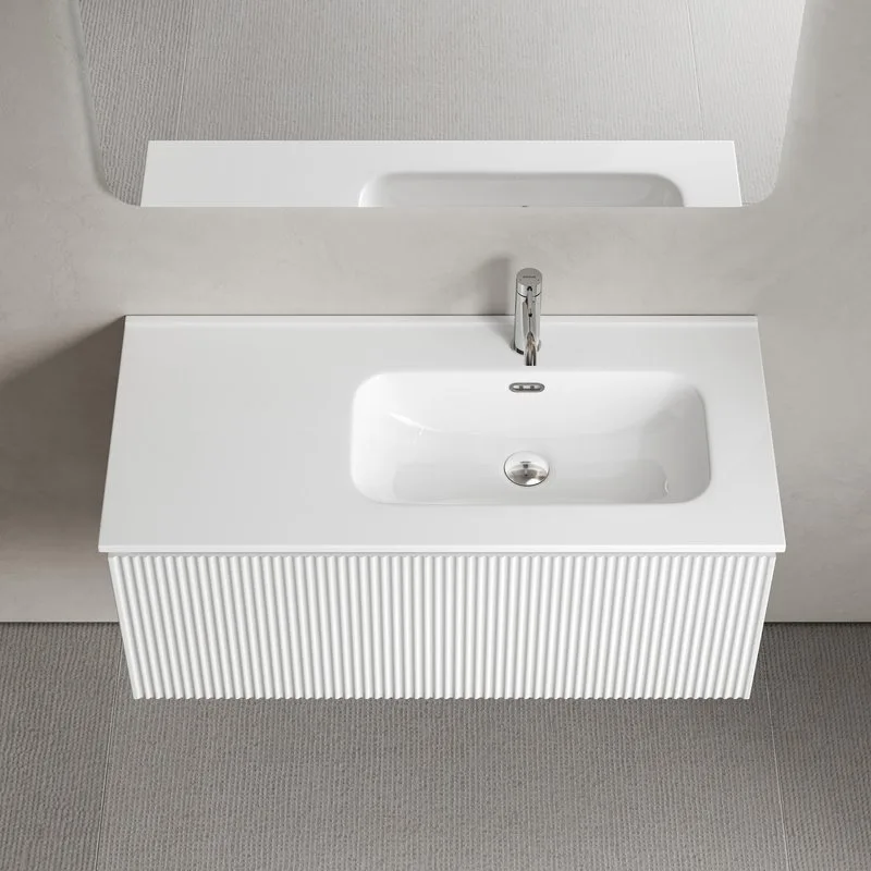 Тумба под раковину Sancos Snob R 1.0 100 подвесная Bianco (белый), SNR1.0100RW Sancos — официальный сайт