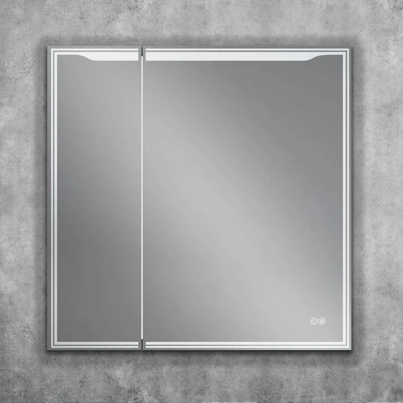 Зеркало-шкаф Art&Max Merano 80х80 R белое, с LED-подсветкой, 6000К Sancos — официальный сайт