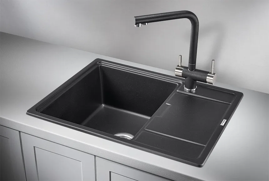 Мойка кухонная Granula 6503, шварц Sancos — официальный сайт