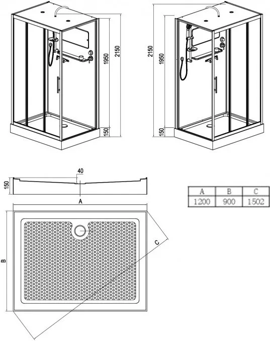 Душевая кабина Esbano Elegancia ESKG3129CKR Sancos — официальный сайт