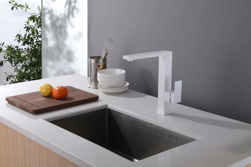 Смеситель для кухни Abber Daheim AF8214W, матовый белый Sancos — официальный сайт