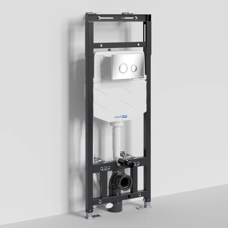 Система инсталляции для унитазов Wasserkraft Alme 15TLT.010.ME.CH01, с кнопкой смыва хром Sancos — официальный сайт