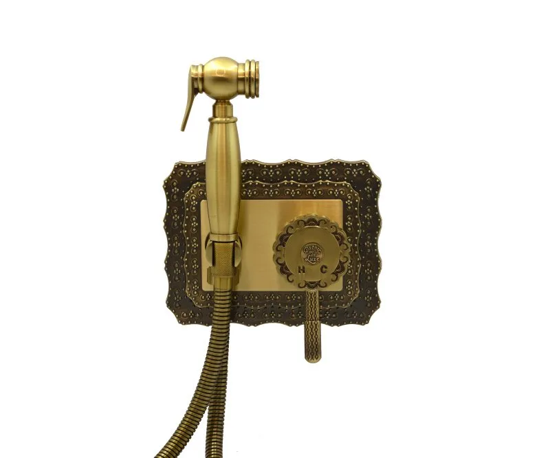 Гигиенический душ Bronze de Luxe 10136 со смесителем, С ВНУТРЕННЕЙ ЧАСТЬЮ, бронза Sancos — официальный сайт
