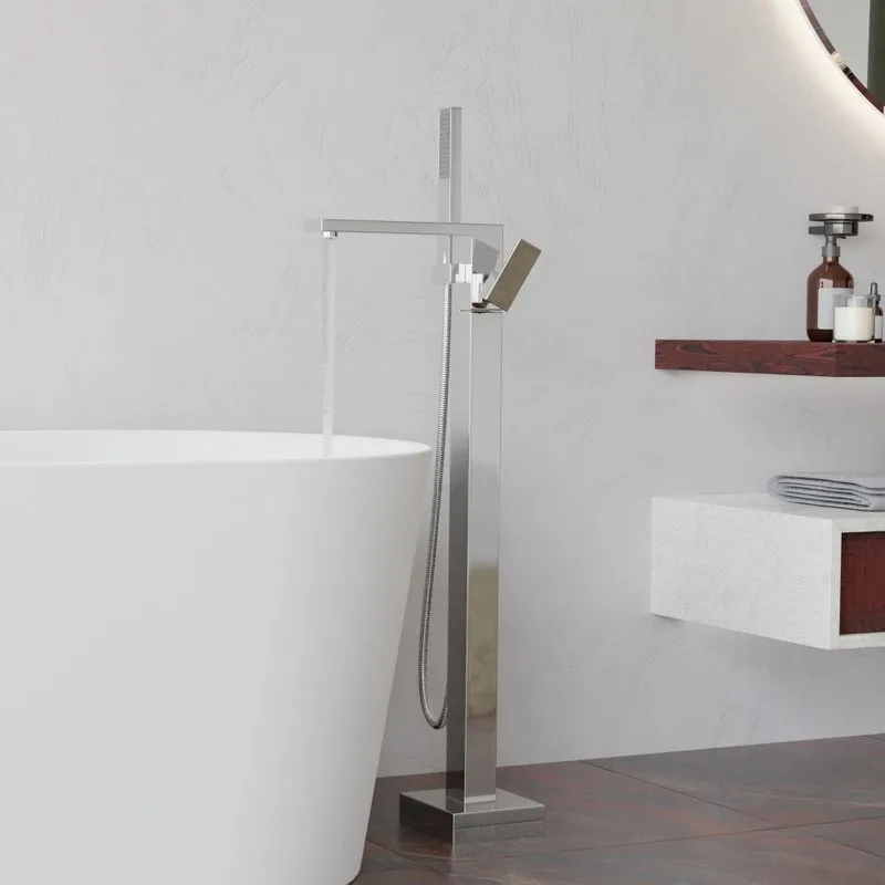 Напольный смеситель для ванны с душем RGW Shower Panels SP-350, хром Sancos — официальный сайт