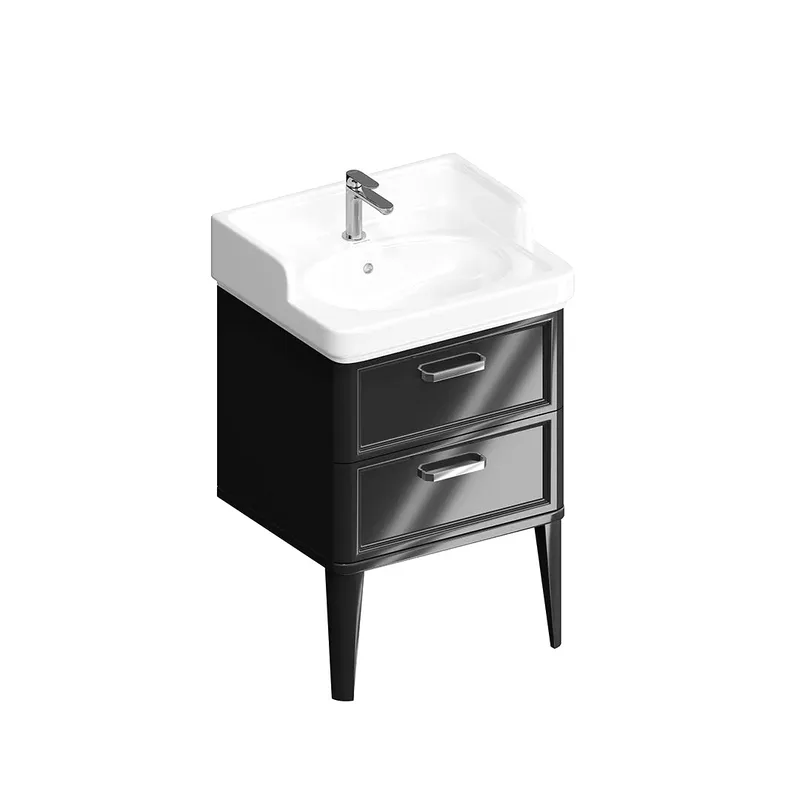 Тумба под раковину без столешницы KERAMA MARAZZI Pompei 60 напольная, с 2 ящиками, глянцевая черная Sancos — официальный сайт