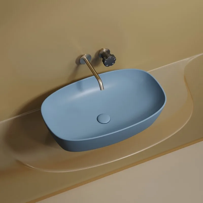 Накладная раковина Ceramicanova Element CN6049ML голубая матовая Sancos — официальный сайт
